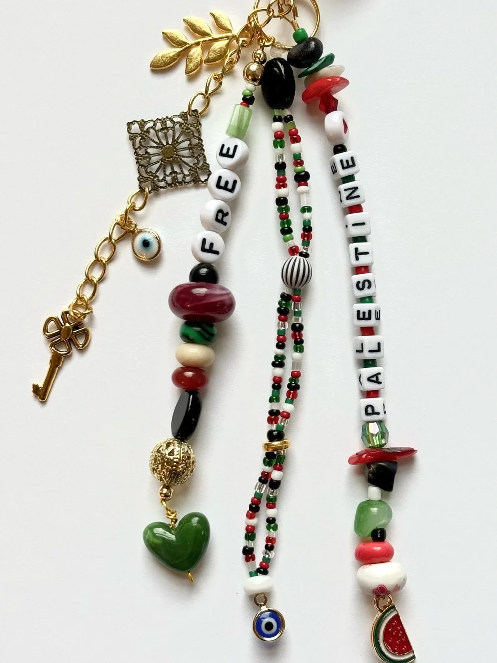 Free Palestine Bag Charm. Handmade and Designed by Seller